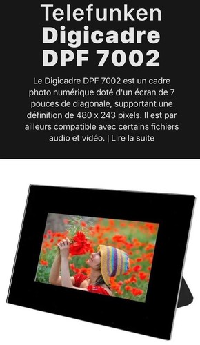 Telefunken digicadre dpf 7002 - dpf,