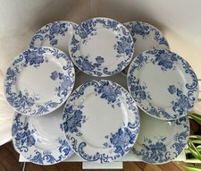 Suite de 8 assiettes Terre de Fer Saint Amand & Hamage Boule de neige