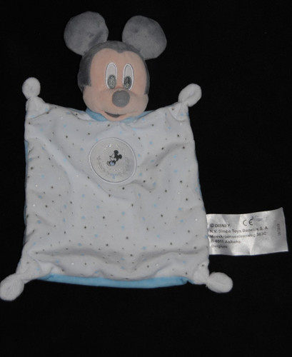 Doudou plat mickey blanc - plat,