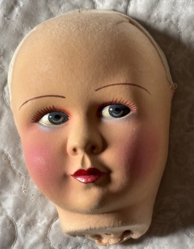 Rare tete poupee feutre raynal - tete,