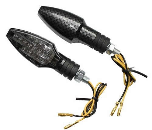 Led noir carbone - carbone, clignotant