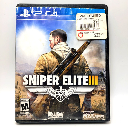 Sniper elite sony - 3, (sony