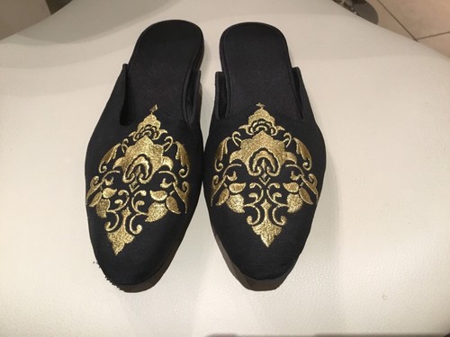 Sublimes mules satin noir - noir, et