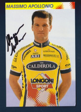 CYCLISME carte cycliste MASSIMO APOLLONIO équipe VINI CALDIROLA Longoni Signée