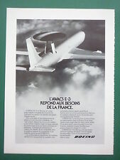 11/1982 PUB AVION BOEING AWACS E-3 RADAR STRIDA II ARMEE DE L'AIR FRENCH AD