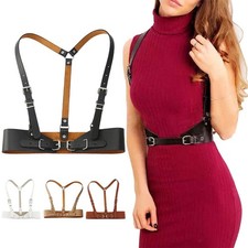 Cuir PU femmes taille harnais