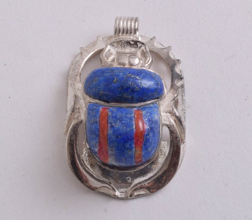 Pendentif argent scarabée - pendentif, en