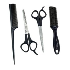 Kit ciseaux peigne coiffure 4 pièces