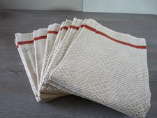 6 torchons anciens fantaisie