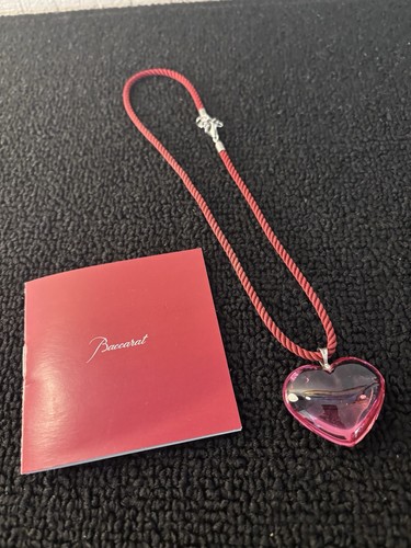 Collier cœur rose - , cristal
