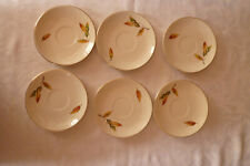 6 sous-tasses petites assiettes Digoin Sarreguemines La Fontaine (Nemours)