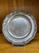 Ancienne assiette étain poinçon Fin Jean Balmet I.C.G.I XVIII