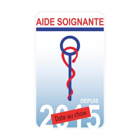 Caducée aide soignante - soignante, date