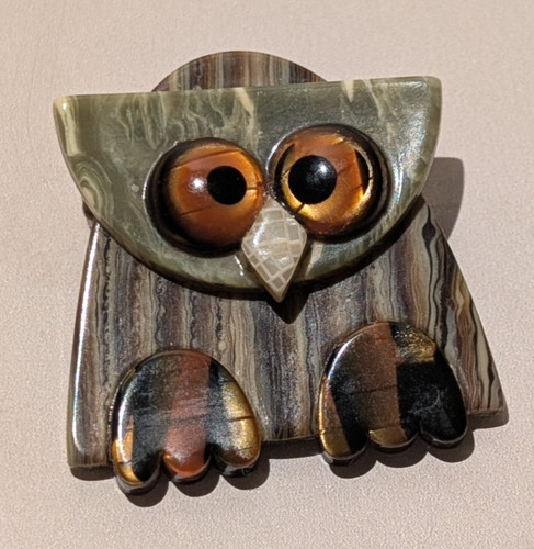 Broche hibou vintage léa - hibou,