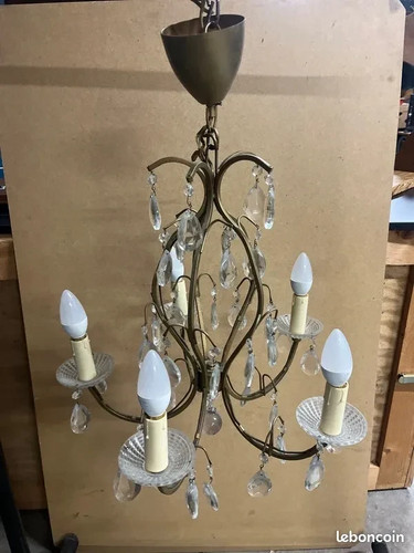Remarquable lustre cage - , feux