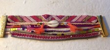 Bracelet Bahia rose avec cauri