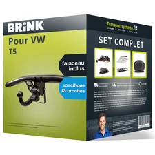 Attelage Démontable Brink pour VW T5 03-09 avec Faisceau spécifique 13 broches