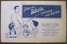 BUVARD - CAFETIÈRE SELECTA TAMPON QUINCAILLERIE ORLÉANS ILLUSTRATEUR ÉCOLE ROSE