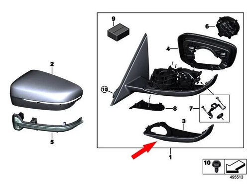 Bmw série g20 porte miroir - série,