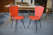 Lot de 2 chaises skai rouge