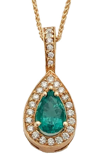 Pendentif émeraude naturel - Émeraude,