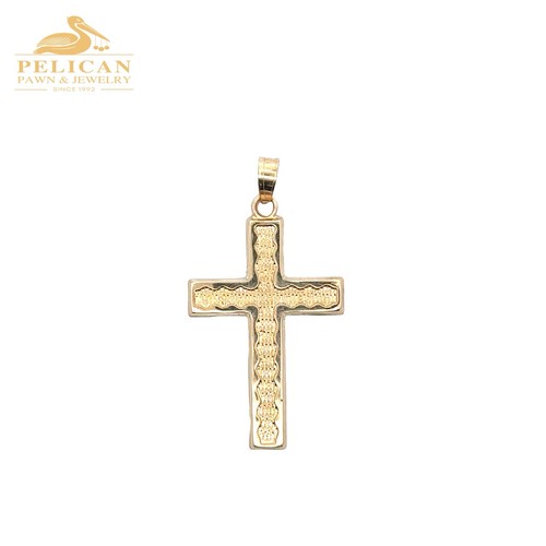 14k yellow gold textured wave - 14k,