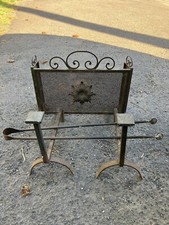 Chenet en fer forgé ancien+