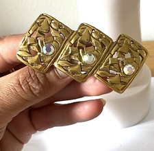 Grande Broche Micris Métal Doré Collection vintage jewelry brooch bijoux