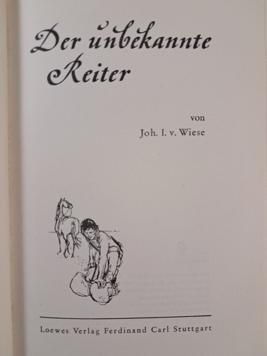 Joh wiese le - le, cavalier