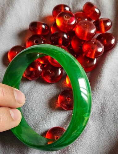 Perles collier bakélite - collier,