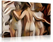 Sculptures féminines moderne marron peinture toile art mural impression photo