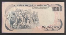 Viet Nam du Sud Billet de 1000 Dong 1972 éléphants Pick-34 SUP