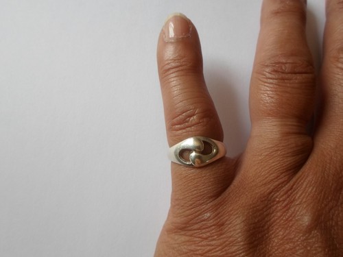 Bague argent massif grain - bague,