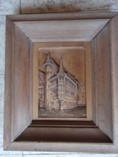 Tableau en bois sculpté en