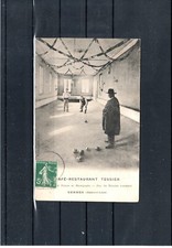 CARTE POSTALE CPA DEPT 49 GENNES JEU BOULES DE FORT CHEZ TESSIER CAFE