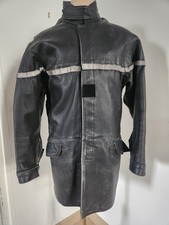 ANCIEN CUIR POMPIER INTERVENTION PETITE BANDE