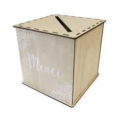 Urne bois cubique mariage - bois,