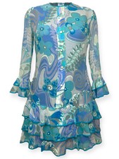 Sélection Paris Bonheur – Robe Psychédélique Volants – Années 70