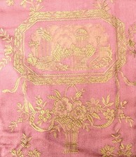 Ancien Panneau De Soie Toile
