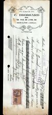 MOULINS (03) SCIERIE / BOIS "F. BROSSARD" Traite en 1930