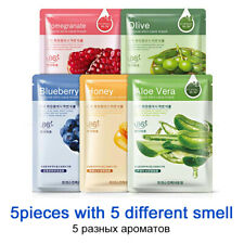 LOT 5 Masques Visage Hydratante Anti âge soins anti rides Acide Hyaluronique