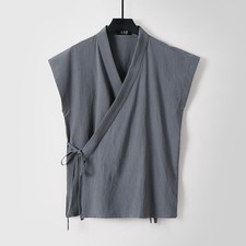Chinois Traditionnel Vêtements Hanfu Gilet Hommes Coton Nageur Kimono Débardeurs