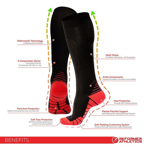 Graduated compression socks - graduated,