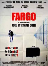 Frances McDormand Steve Buscemi FARGO Joel & Etha Coen 1996 FRENCH POSTER 47x63
