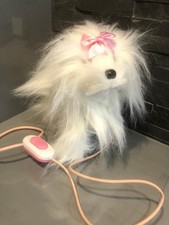 Jouet chien promeneur blanc - Marche , aboie ...