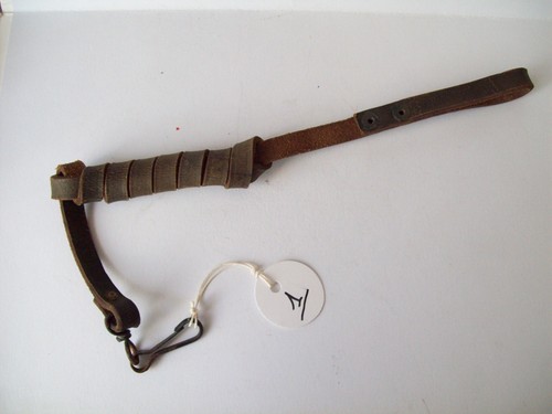 Militaria dragonne cuir noire - cuir,