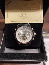 Calvaneo Astonia Blak Russian Diamant Platine Platiné Automatique Navire Amiral