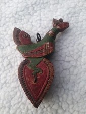 Poulie de métier à tisser en bois sculpté Art populaire n° 1