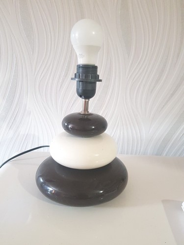 Lampe poser galets - galets, marron