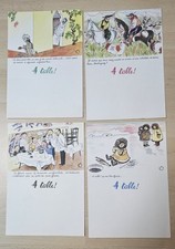 Lot de 12 menus publicitaires illustrés À table! – Laboratoires Le Brun –